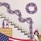 50FT 4th of July Garland Patriotic Red White and Blue Tinsel Flags Garland for Indoor Outdoor Party Celebration Holiday Red White and Blue Memorial Day Independence Day 4th of July Decorations